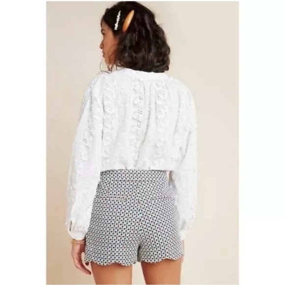 ANTHROPOLOGIE - Georgie Scalloped Hem Shorts - Picture 2 of 10